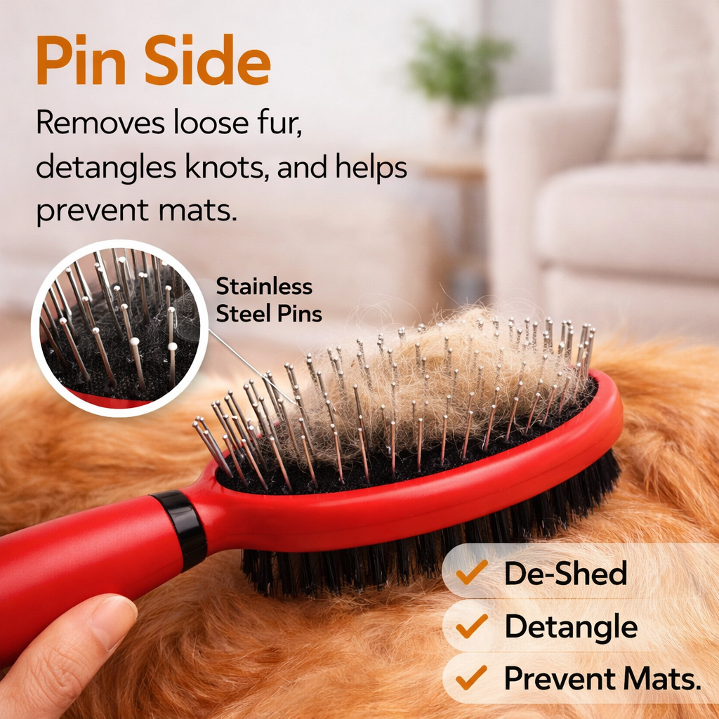 Dual Action Pin & Bristle Brush
