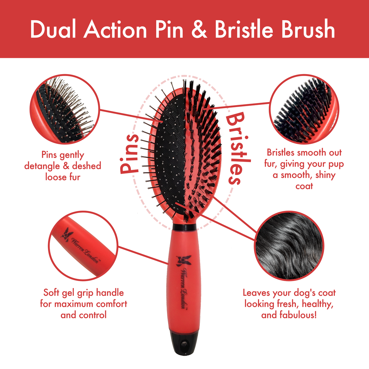 Dual Action Pin & Bristle Brush
