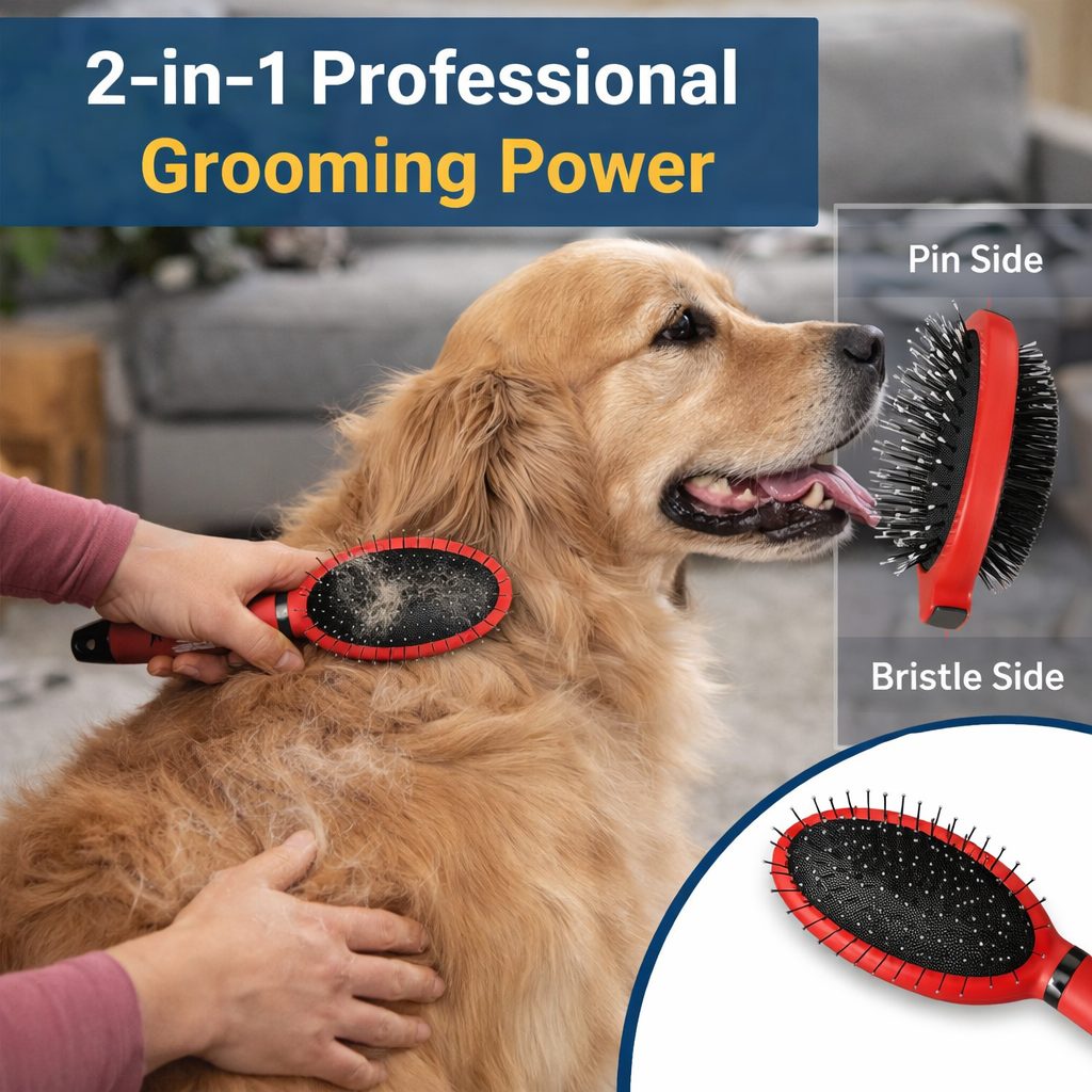 Dual Action Pin & Bristle Brush