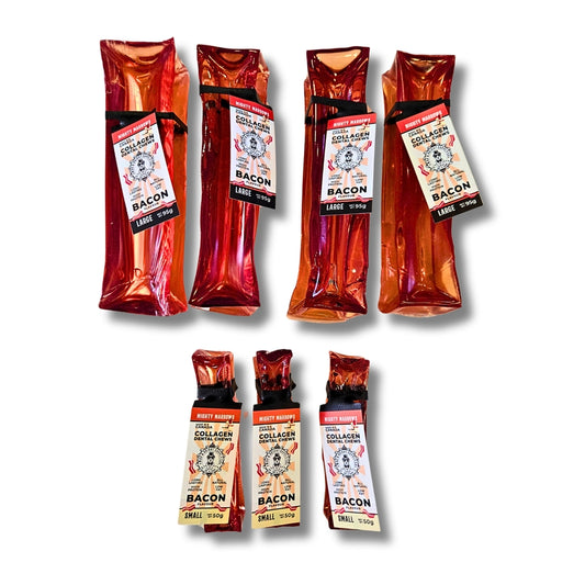 Mighty Marrows Collagen Dental Chew - Bacon Flavor (2-Pack)
