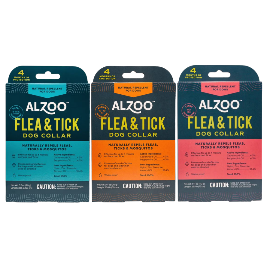 ALZOO PLANT-BASED FLEA & TICK COLLAR FOR SMALL DOGS.