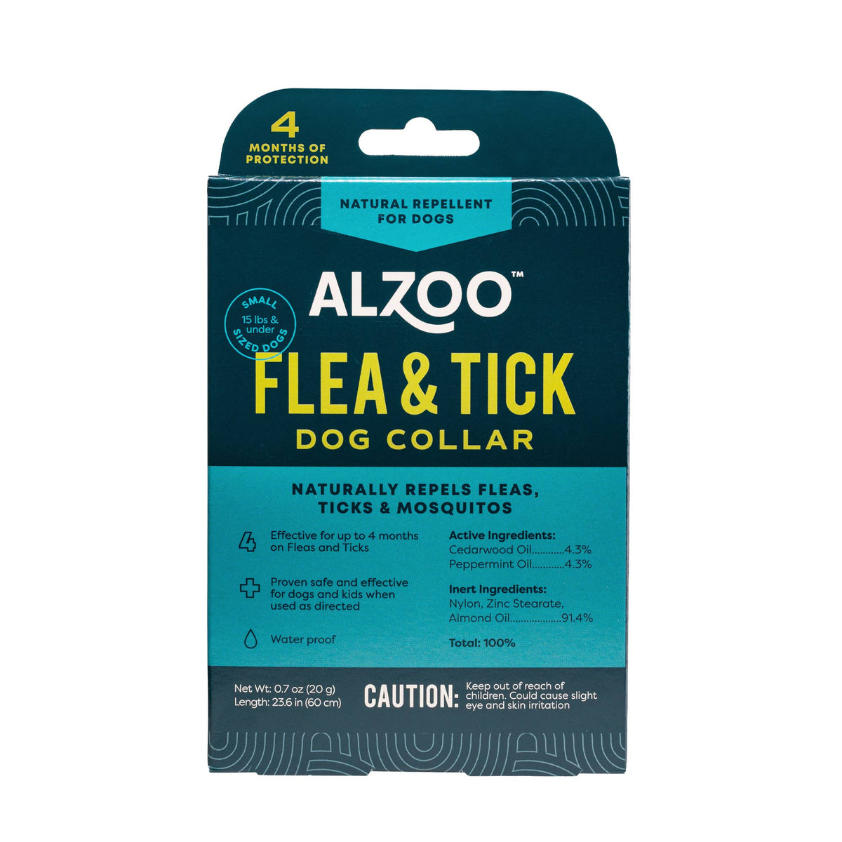 ALZOO PLANT-BASED FLEA & TICK COLLAR FOR SMALL DOGS.