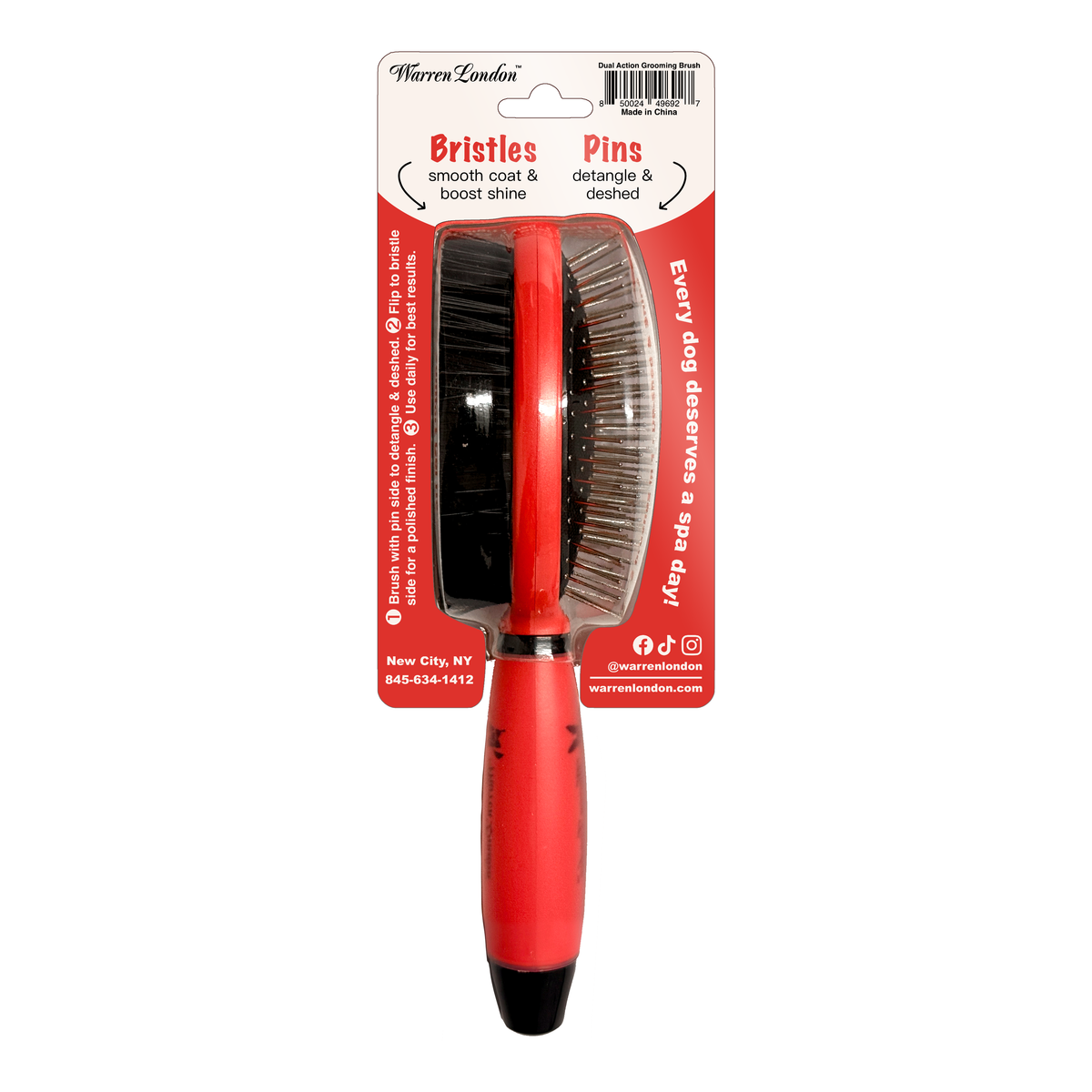 Dual Action Pin & Bristle Brush